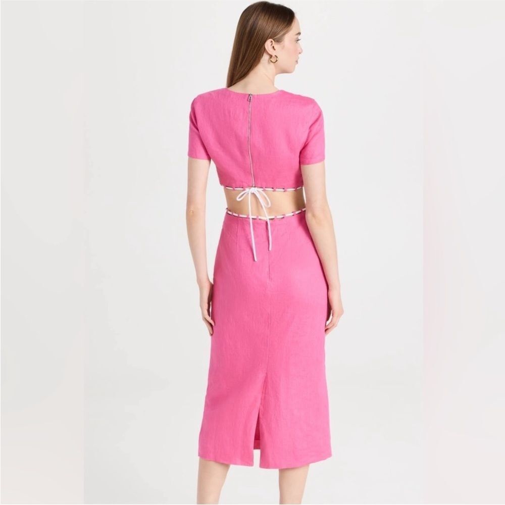 STAUD MATTEO DRESS Pink Size 10 - Picture 5 of 14